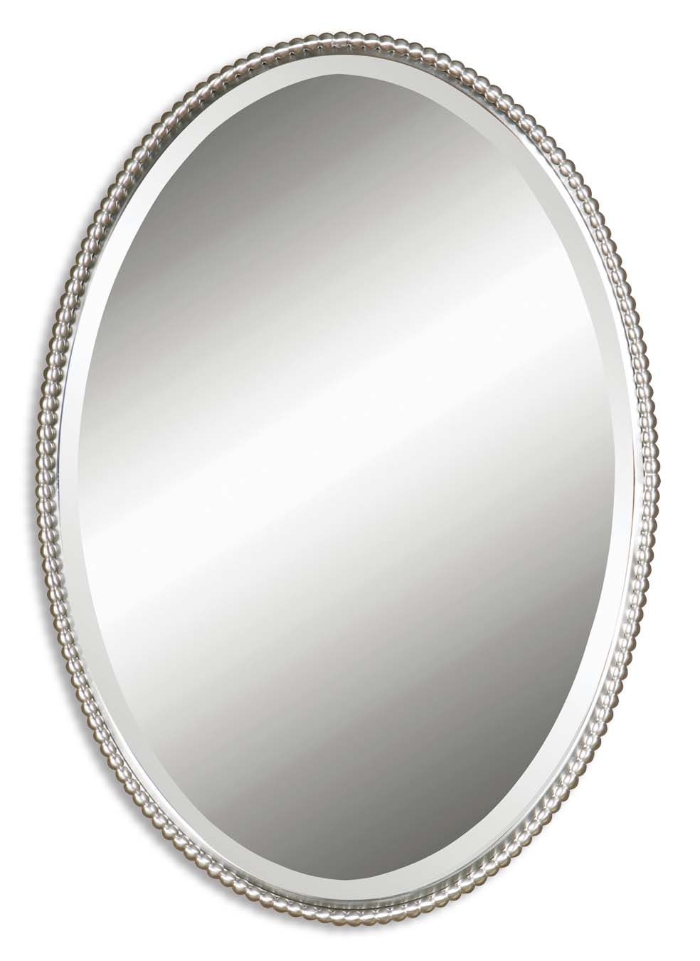 Sherise Brushed Nickel Oval Mirror UT01102B